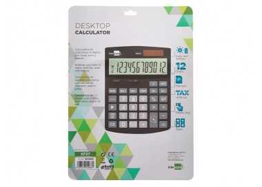Calculadora liderpapel sobremesa xf27 12 digitos tasas solar y pilas color negro 155x115x25 mm