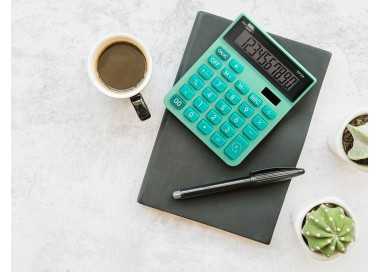 Calculadora liderpapel sobremesa xf24 10 digitos solar y pilas color verde 127x105x24 mm