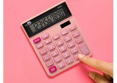 Calculadora liderpapel sobremesa xf23 10 digitos solar y pilas color rosa 127x105x24 mm Calculadora liderpapel sobremesa xf23 10 digitos solar y pilas color rosa 127x105x24 mm