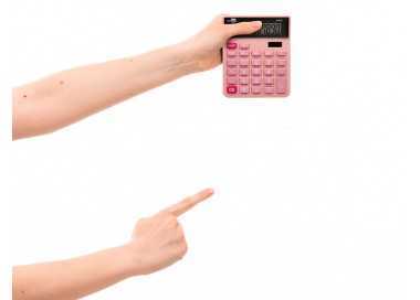 Calculadora liderpapel sobremesa xf23 10 digitos solar y pilas color rosa 127x105x24 mm Calculadora liderpapel sobremesa xf23 10 digitos solar y pilas color rosa 127x105x24 mm