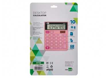 Calculadora liderpapel sobremesa xf23 10 digitos solar y pilas color rosa 127x105x24 mm Calculadora liderpapel sobremesa xf23 10 digitos solar y pilas color rosa 127x105x24 mm