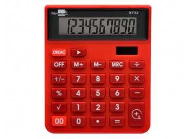 Calculadora liderpapel sobremesa xf22 10 digitos solar y pilas color rojo 127x105x24 mm