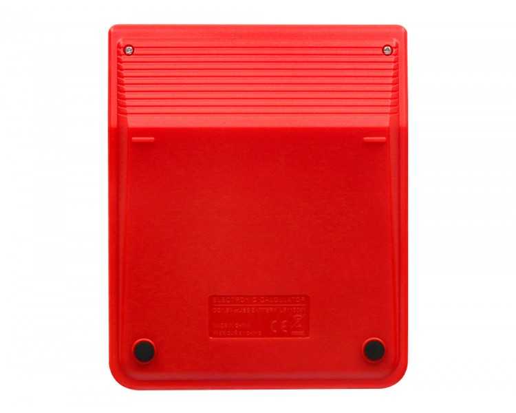 Calculadora liderpapel sobremesa xf22 10 digitos solar y pilas color rojo 127x105x24 mm