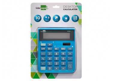 Calculadora liderpapel sobremesa xf21 10 digitos solar y pilas color azul 127x105x24 mm Calculadora liderpapel sobremesa xf21 10 digitos solar y pilas color azul 127x105x24 mm