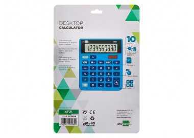 Calculadora liderpapel sobremesa xf21 10 digitos solar y pilas color azul 127x105x24 mm Calculadora liderpapel sobremesa xf21 10 digitos solar y pilas color azul 127x105x24 mm