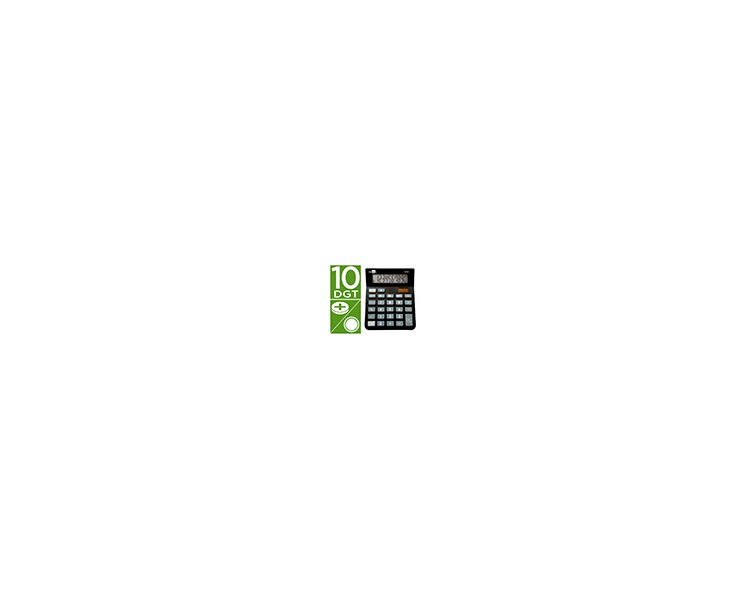 Calculadora liderpapel sobremesa xf20 10 digitos solar y pilas color negro 127x105x24 mm