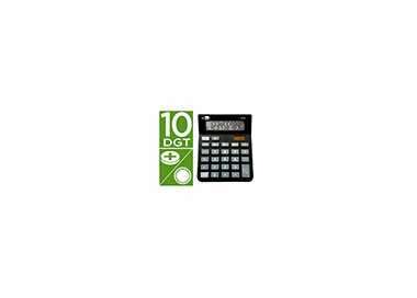 Calculadora liderpapel sobremesa xf20 10 digitos solar y pilas color negro 127x105x24 mm