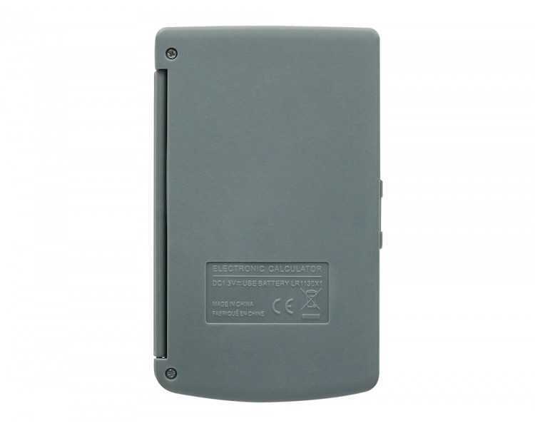 Calculadora liderpapel bolsillo xf15 10 digitos con tapa solar y pilas color gris 123x75x12 mm