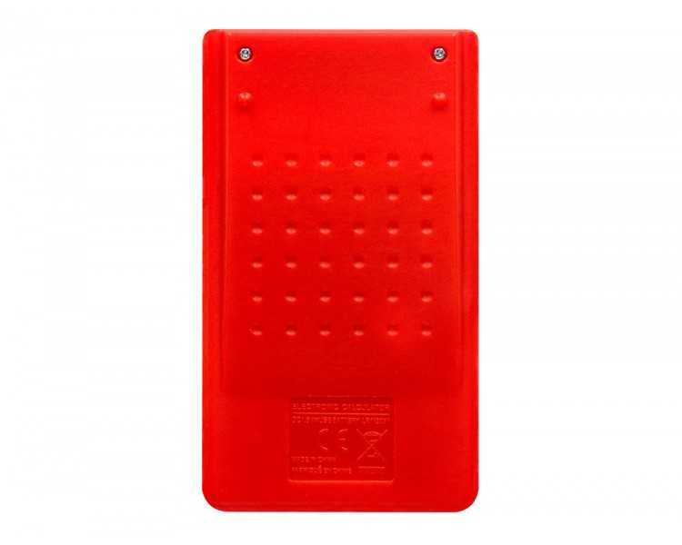 Calculadora liderpapel bolsillo xf11 8 digitos solar y pilas color rojo 115x65x8 mm