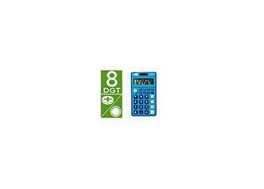 Calculadora liderpapel bolsillo xf09 8 digitos solar y pilas color azul 115x65x8 mm