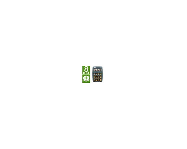 Calculadora liderpapel bolsillo xf03 8 digitos pilas color gris 99x64x9 mm