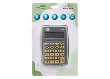 Calculadora liderpapel bolsillo xf03 8 digitos pilas color gris 99x64x9 mm