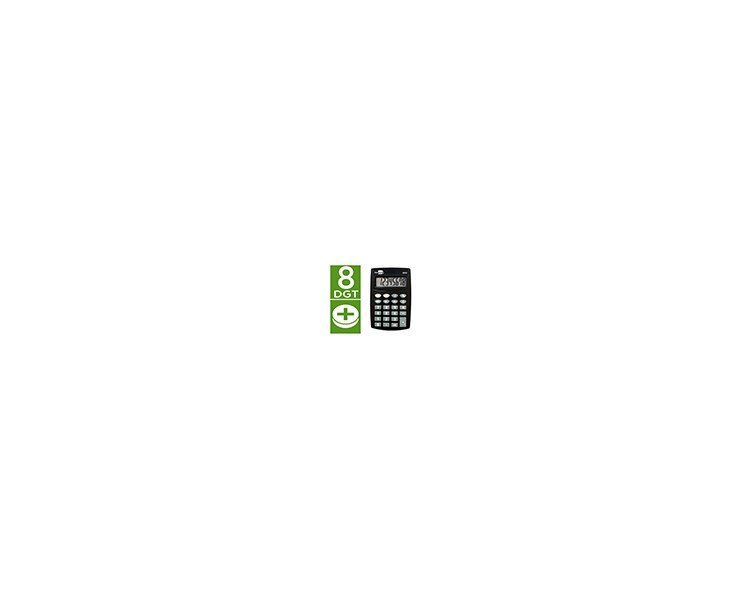 Calculadora liderpapel bolsillo xf01 8 digitos pilas color negro 99x64x9 mm