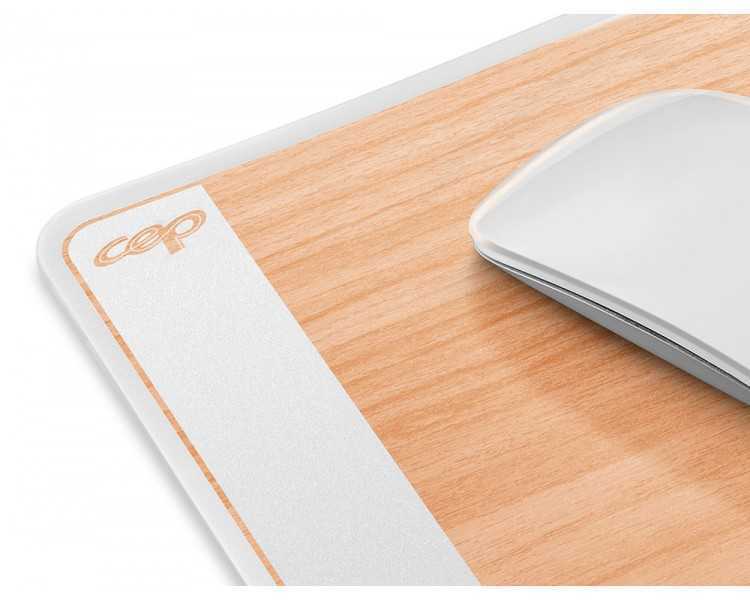 Alfombrilla de raton cep silva bambu con solapa transparente 210x150x2 mm