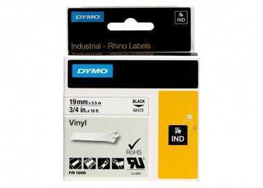 Cinta dymo vinilo blanco 19mm x 5,5mt para etiquetadora rhino