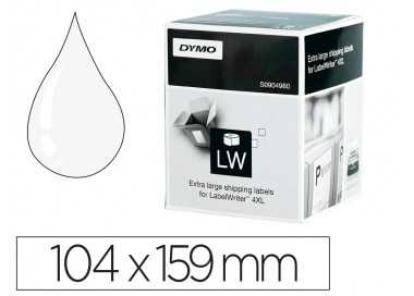 Etiqueta adhesiva dymo labelwriter para envio 104x159 mm blanca para impresoras 4xl/5xl rollo de 220 unidades