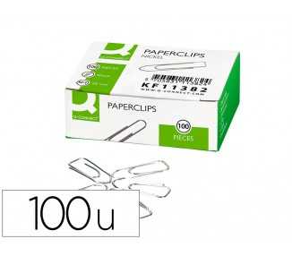Clips niquelados q-connect n 1 picos 20 mm punta caja de 100 unidades