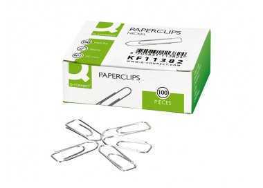 Clips niquelados q-connect n 1 picos 20 mm punta caja de 100 unidades Clips niquelados q-connect n 1 picos 20 mm punta caja de 100 unidades