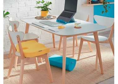 Reposapies de escritorio leitz active ergo cosy color azul