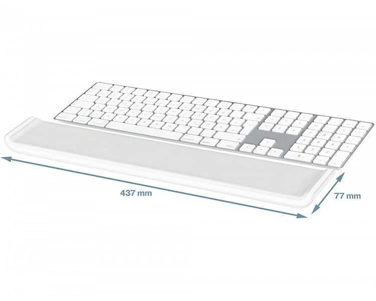 Reposamuñecas leitz ergo cosy para teclado ajustable color gris