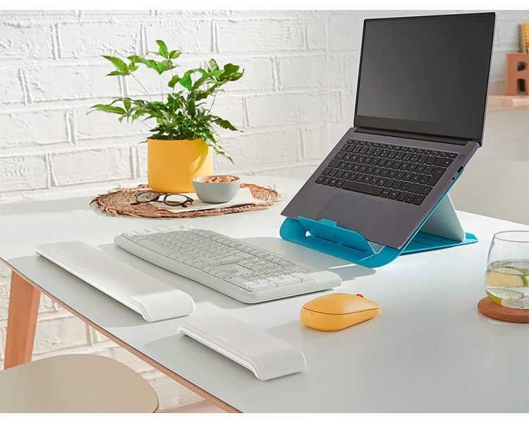 Reposamuñecas leitz ergo cosy para teclado ajustable color gris