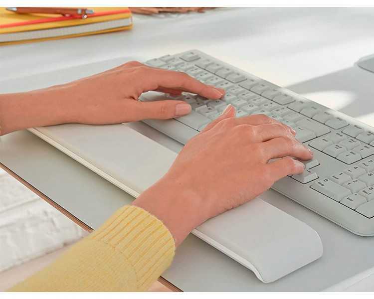 Reposamuñecas leitz ergo cosy para teclado ajustable color gris