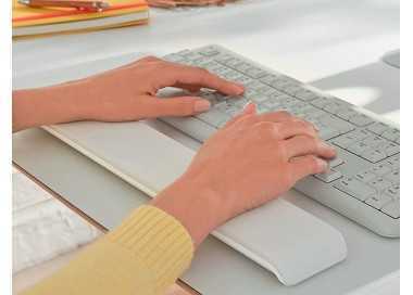 Reposamuñecas leitz ergo cosy para teclado ajustable color gris