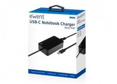 Cargador ewent para portatil usb type-c 100-240v 45w