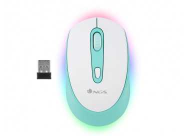 Raton ngs smog optico 1000/1600/2400 dpi inalambrico 3 botones receptor usb 2,4 ghz luces