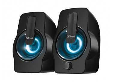 Altavoces trust gemi 2.0 potencia maxima 12w iluminacion led control de volumen y conexion