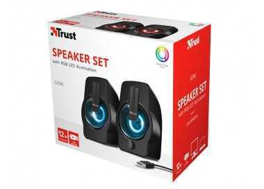 Altavoces trust gemi 2.0 potencia maxima 12w iluminacion led control de volumen y conexion Altavoces trust gemi 2.0 potencia maxima 12w iluminacion led control de volumen y conexion