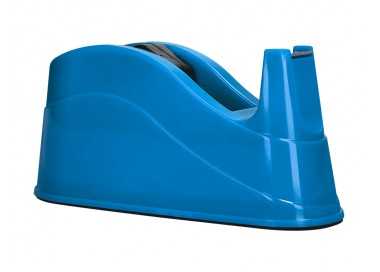 Portarrollo sobremesa q-connect plastico para cintas de 66 mt color azul 220x100x70 mm
