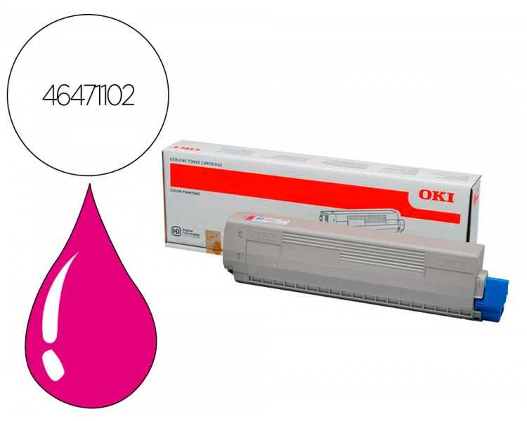 Toner oki laser 46471102 c823dn magenta 7000 paginas