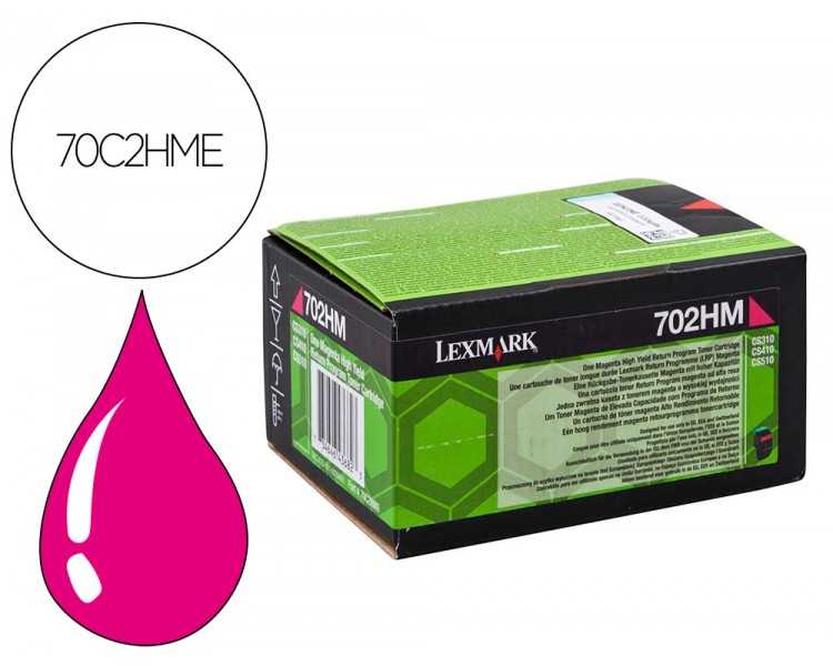 Toner lexmark laser 702hme cs310dn / cs410 dn magenta 3000 paginas