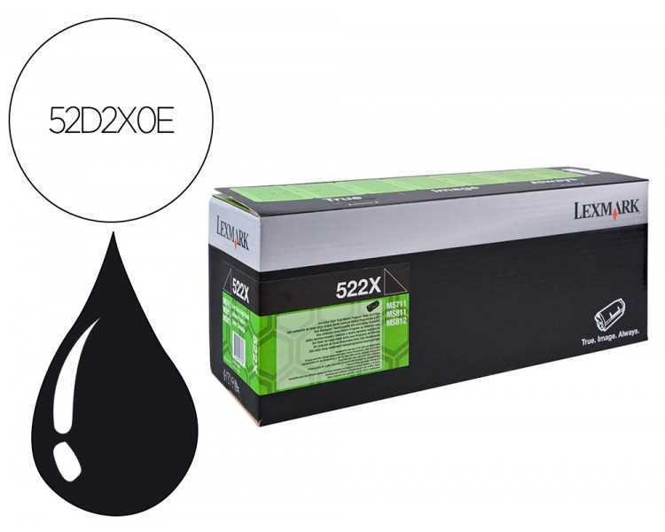 Toner lexmark laser 52d2x0e ms811 series / ms812 series negro 45000 paginas