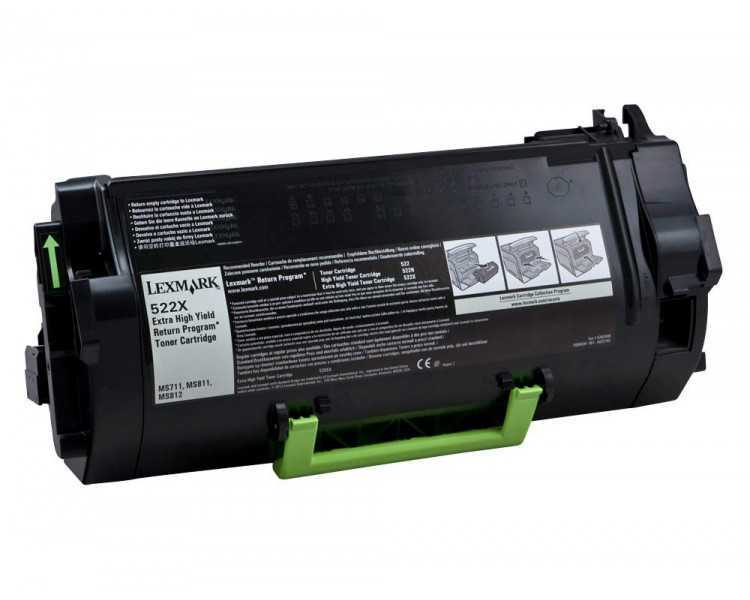 Toner lexmark laser 52d2x0e ms811 series / ms812 series negro 45000 paginas