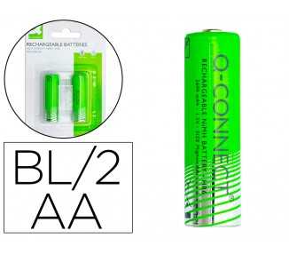 Pila q-connect alcalina aa recargable blister de 2 unidades