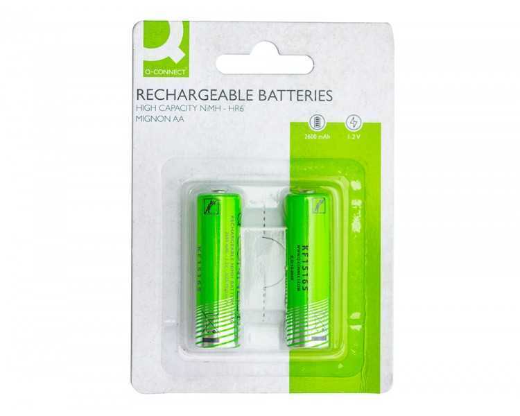 Pila q-connect alcalina aa recargable blister de 2 unidades