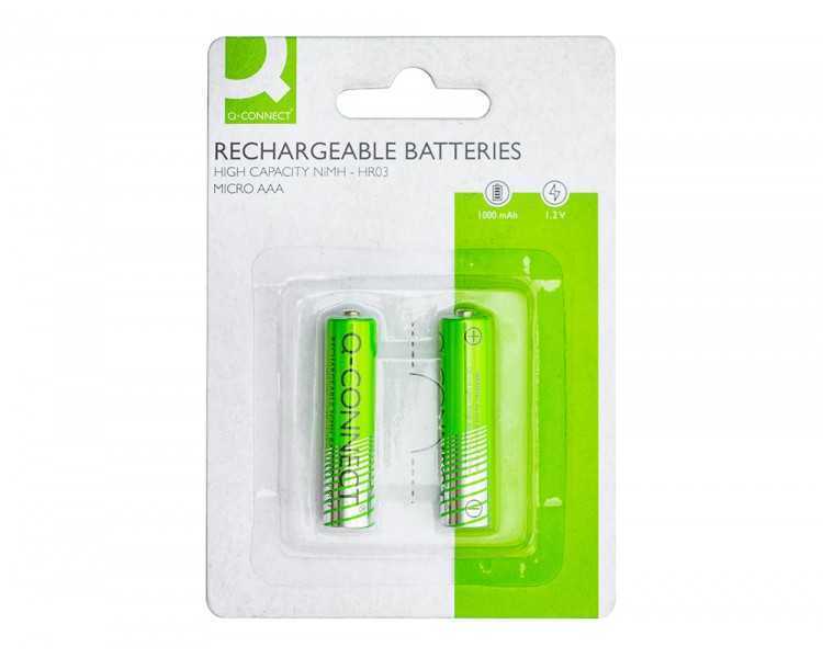 Pila q-connect alcalina aaa recargable blister de 2 unidades