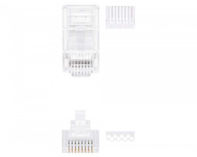 Conector nanocable rj45 8 hilos categoria 6
