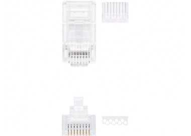 Conector nanocable rj45 8 hilos categoria 6