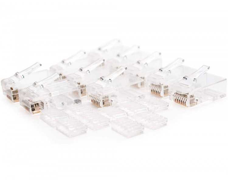 Conector nanocable rj45 8 hilos categoria 6
