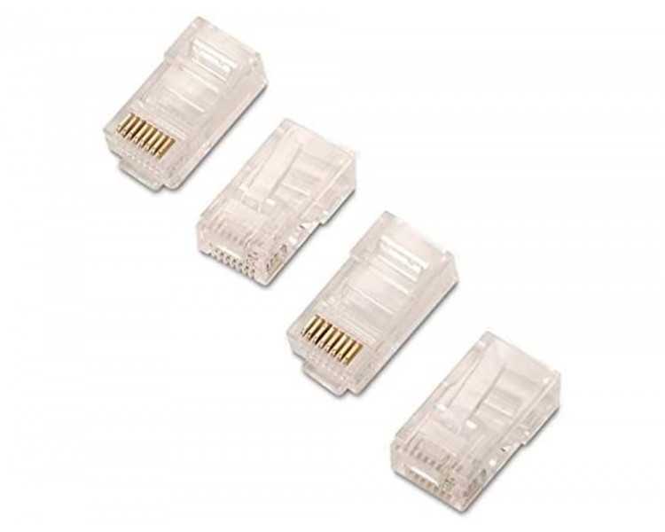 Conector nanocable rj45 8 hilos categoria 6