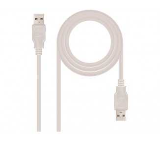 Cable usb nanocable 2.0 tipo a/m-a/m color gris longitud 1 m