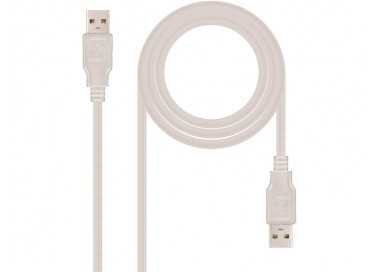 Cable usb nanocable 2.0 tipo a/m-a/m color gris longitud 1 m