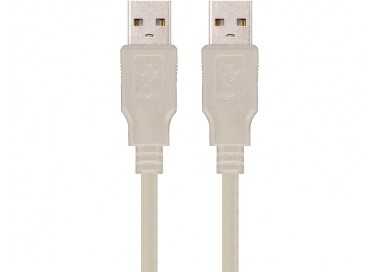 Cable usb nanocable 2.0 tipo a/m-a/m color gris longitud 1 m