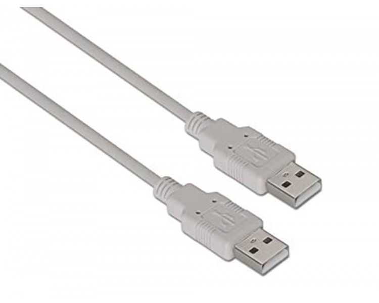 Cable usb nanocable 2.0 tipo a/m-a/m color gris longitud 1 m