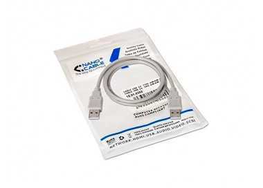 Cable usb nanocable 2.0 tipo a/m-a/m color gris longitud 1 m