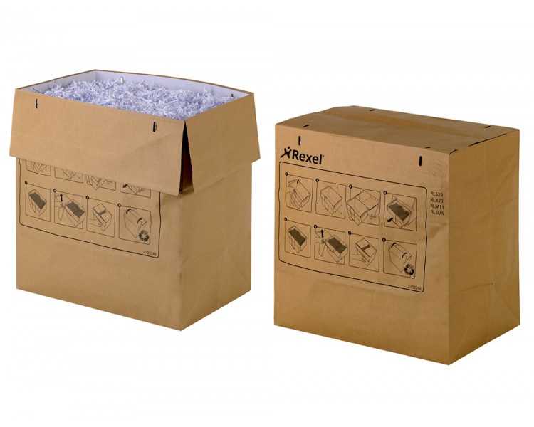 Bolsa de residuos rexel reciclable para destructora auto+ 750x/750m capacidad 115 l pack de 50 unidades