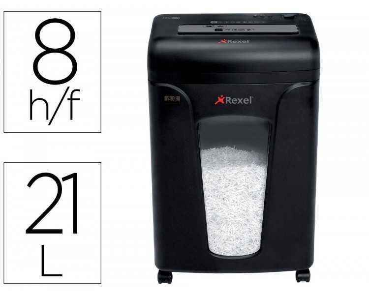 Destructora de documentos rexel mercury rem820 capacidad 8 hojas micro corte destruye grapas clips tarjeta